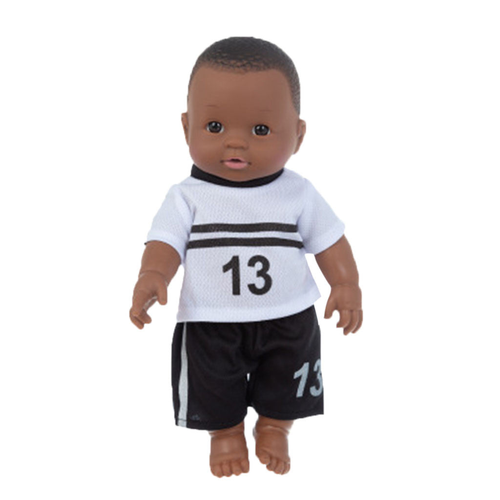 Black doll 30cm vinyl rebirth doll mother and baby toys