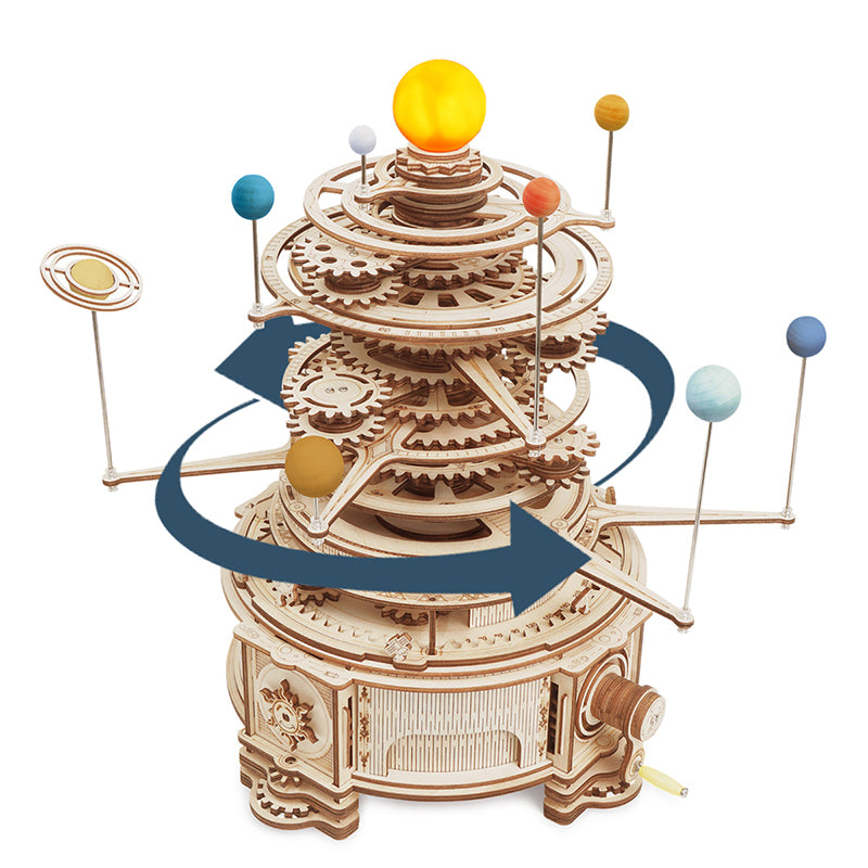 Robotime Rokr 316PCS Rotatable Mechanical Orrery DIY Wooden