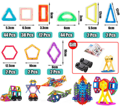 Magnetic piece building blocks change pulling magnetic piece