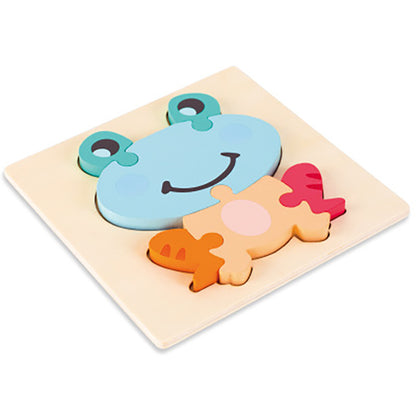 Cartoon three dimensional animal puzzle