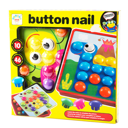 Children's button assembled educational toys