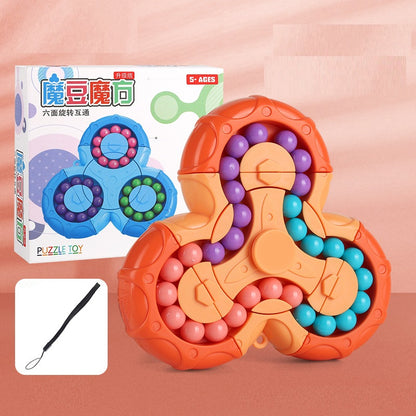 Six-sided Rotary Decompression Magic Bean Rotary Gyro Decompression Toy