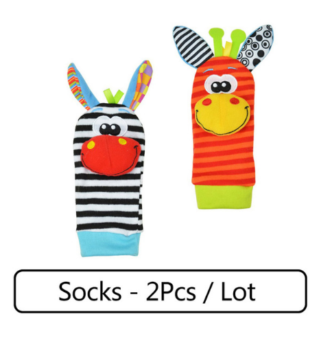 0-12 Months Soft Animal Rattle Infant Newborn Plush Sock Baby Toy