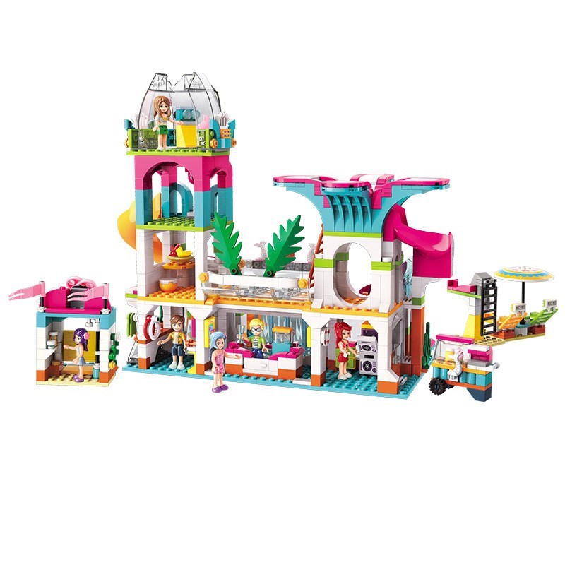 Amusement park building block toys