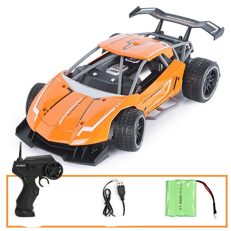 Remote control car high-speed four-wheel drive alloy off-road wireless charging toy car