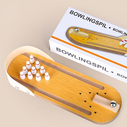 Table Top Mini Bowling Game Set-Tabletop Wooden Board