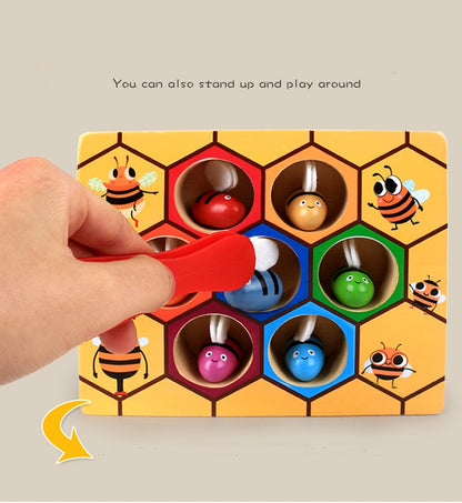 Montessori Educational Industrious Little Bees Kids Wooden Toys