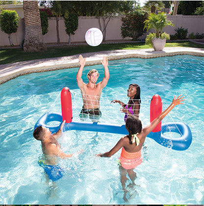 Giant Inflatable Pool Toy Volleyball Football Ball Game Swimming Game Toys Air Mattresses Large Floating Island Boat Toy Party