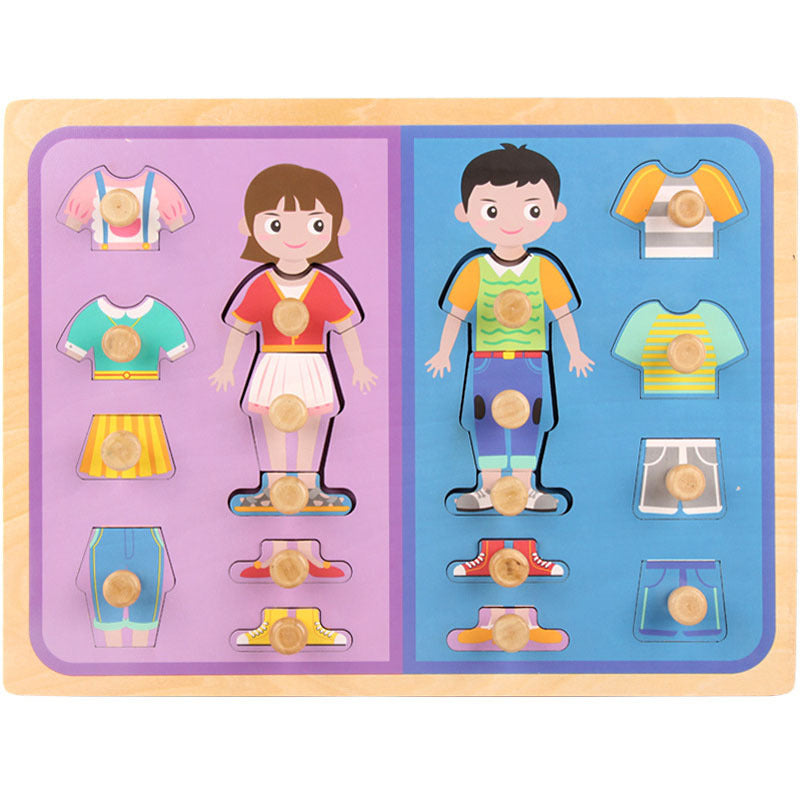 Children's wooden puzzle educational toys