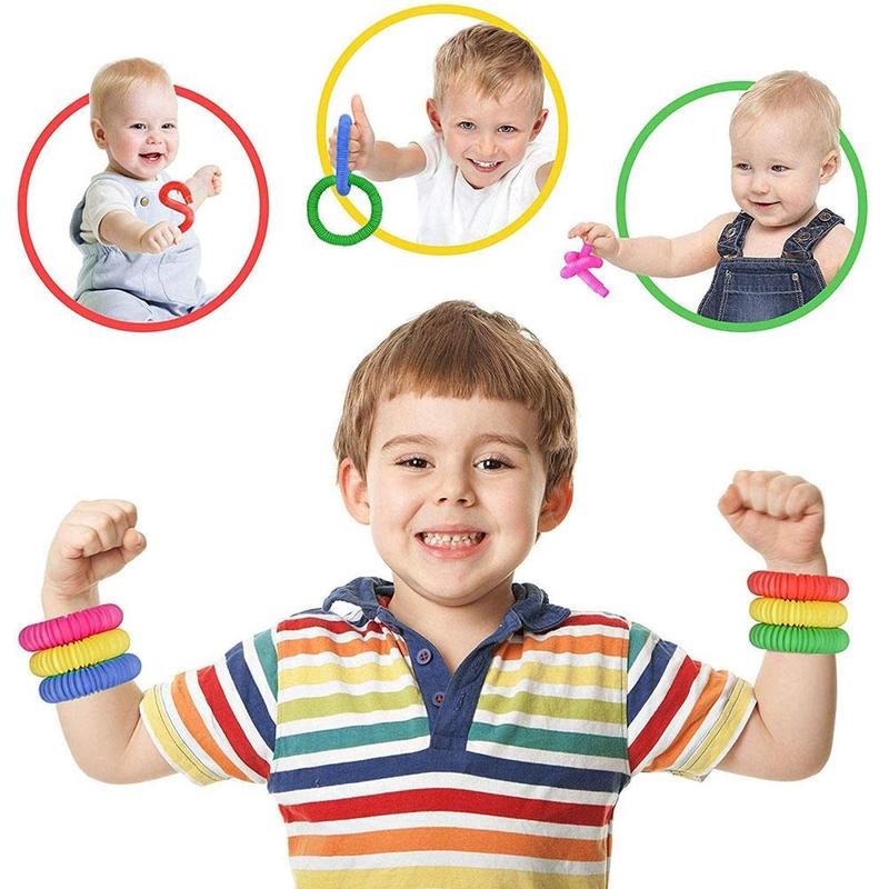 Colorful Plastic Tube Coil Children's Creative Magical Toy Circle