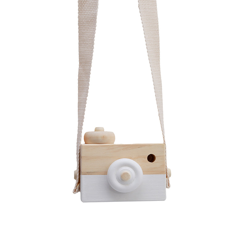 Cute Wooden Camera Toys Baby Kid Hanging Photography