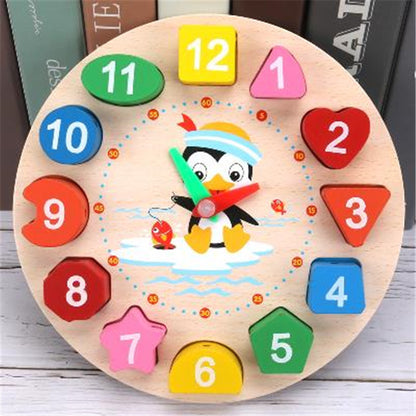 Wooden clock toy