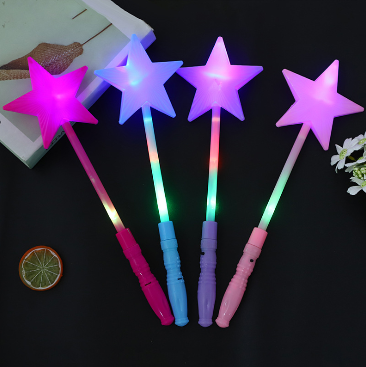 Children Illuminated Toys Five-pointed Star Stick Stars