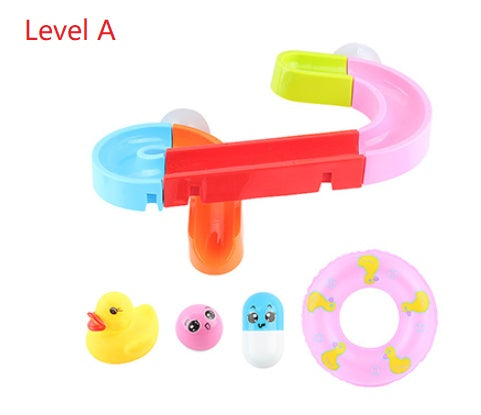 Baby water track assembling slides bathing bath toys