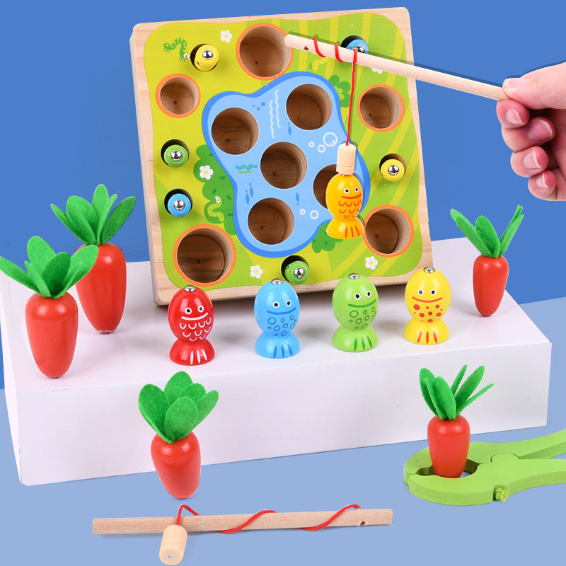 Children's Wooden Magnetic Fishing Educational Toy