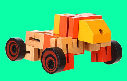 wooden robot toys