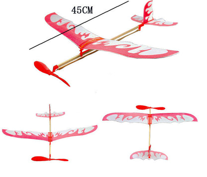 Double - wing rubber - powered aircraft