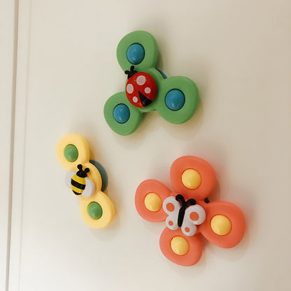 Kids Gyro Insect Sucker Spinner Rattle Bathroom Bath Toys