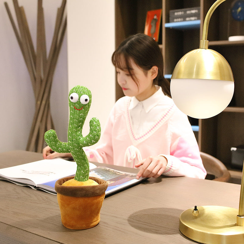 Dancing Cactus Funny Early Childhood Education Electronic Shake Cute Plush Toy