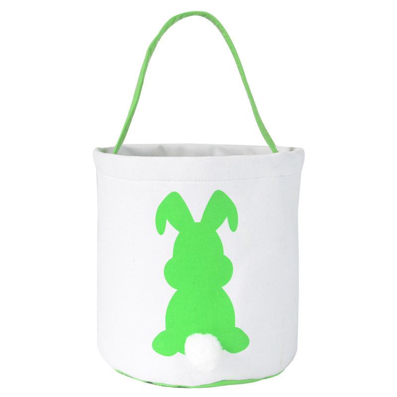 Happy Easter Burlap Bunny Ears Bags Easter Basket