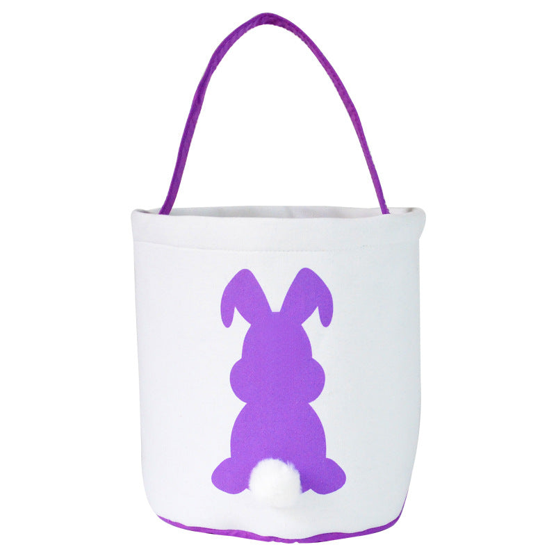 Happy Easter Burlap Bunny Ears Bags Easter Basket