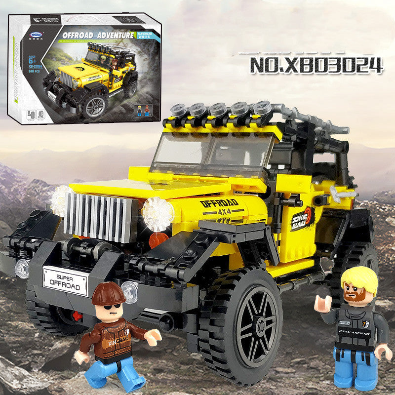 Jeep Assembling Building Blocks Boy All-Terrain Off-Road Toys