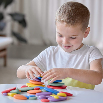 Soft Plastic Educational Toys Build Blocks and Wood-Plastic Stacks High