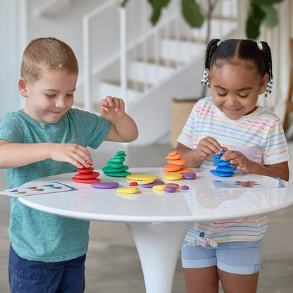 Soft Plastic Educational Toys Build Blocks and Wood-Plastic Stacks High