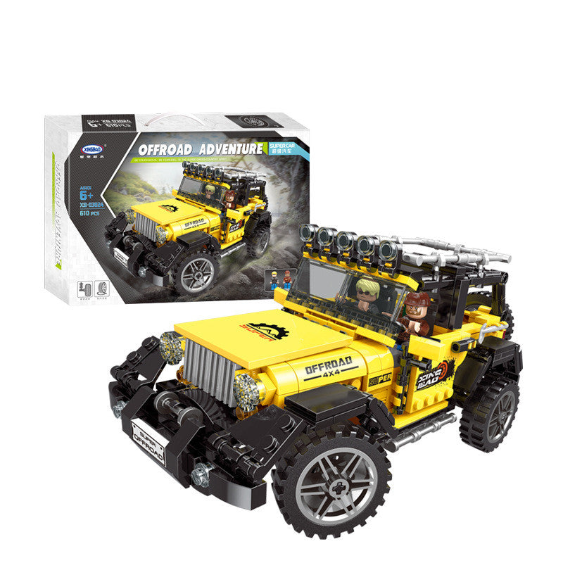 Jeep Bigfoot All Terrain Truck Small Particle Building Blocks Puzzle Toys