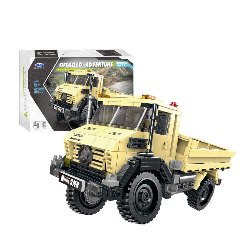 Jeep Bigfoot All Terrain Truck Small Particle Building Blocks Puzzle Toys