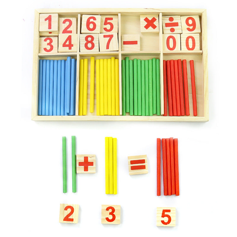 Montessori Math Teaching Aids For Kindergarten Baby Early Education Digital Stick Toys