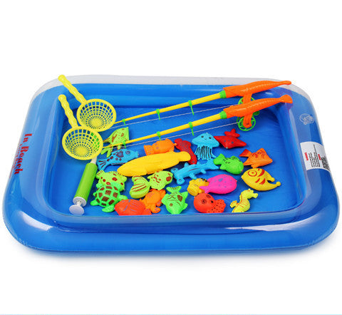 Puzzle Baby Children Fishing Toys Pool Set Magnetic