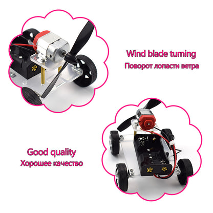 Wind Car Diy Electronic Kit Science Toys Children's Educational Toys