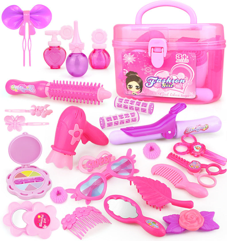 Pretend Play Kid Make Up Toys Pink Makeup Set 24-32PCS