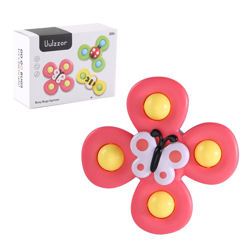 Kids Gyro Insect Sucker Spinner Rattle Bathroom Bath Toys