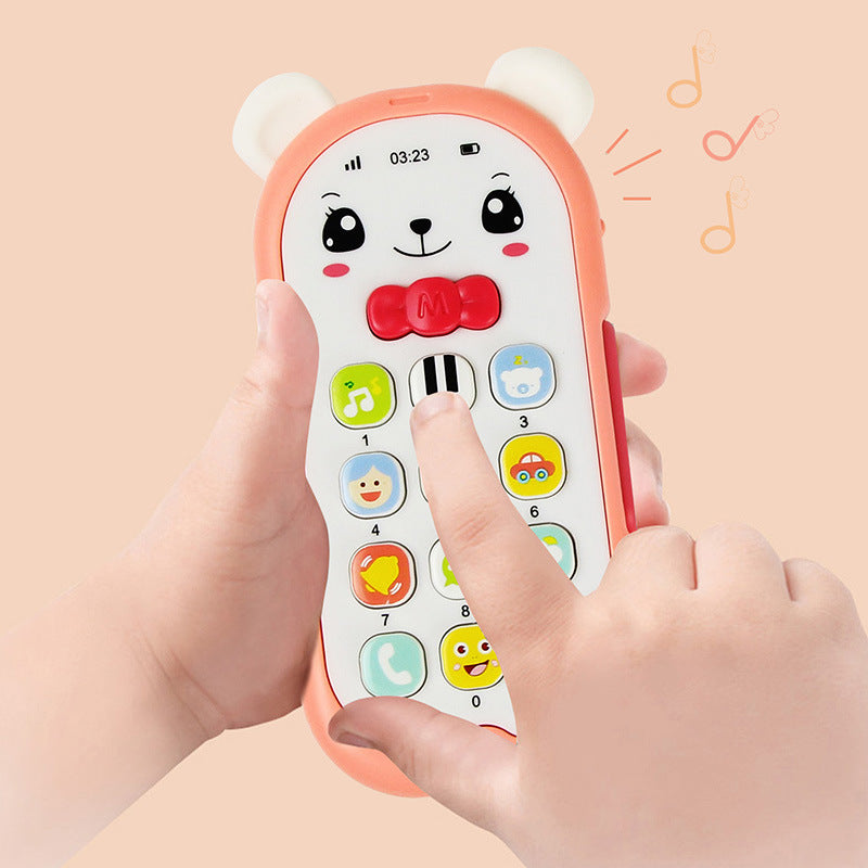 Simulation Bear Music Mobile Phone Educational Toy