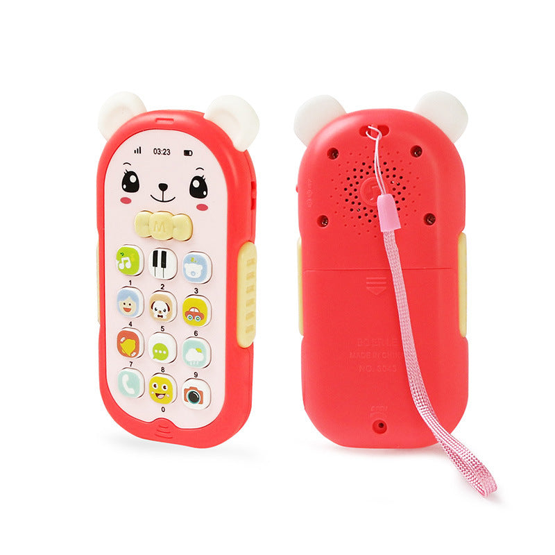 Simulation Bear Music Mobile Phone Educational Toy