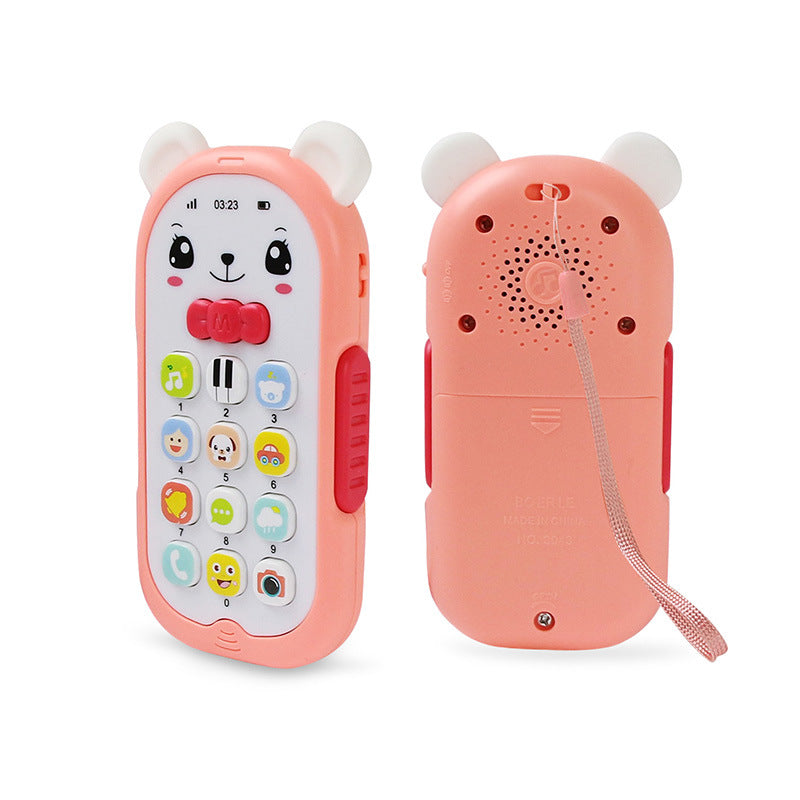 Simulation Bear Music Mobile Phone Educational Toy