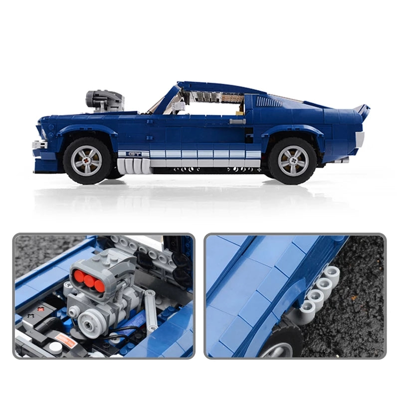 Ford Mustang GT Racing Assembled Building Block Toys