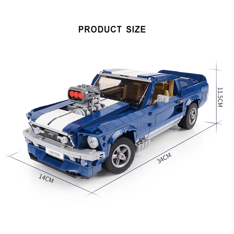 Ford Mustang GT Racing Assembled Building Block Toys