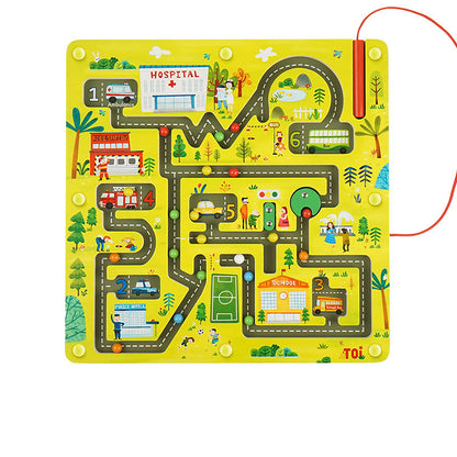 Children's Educational Toy Palm Ball Wooden Magnetic Maze