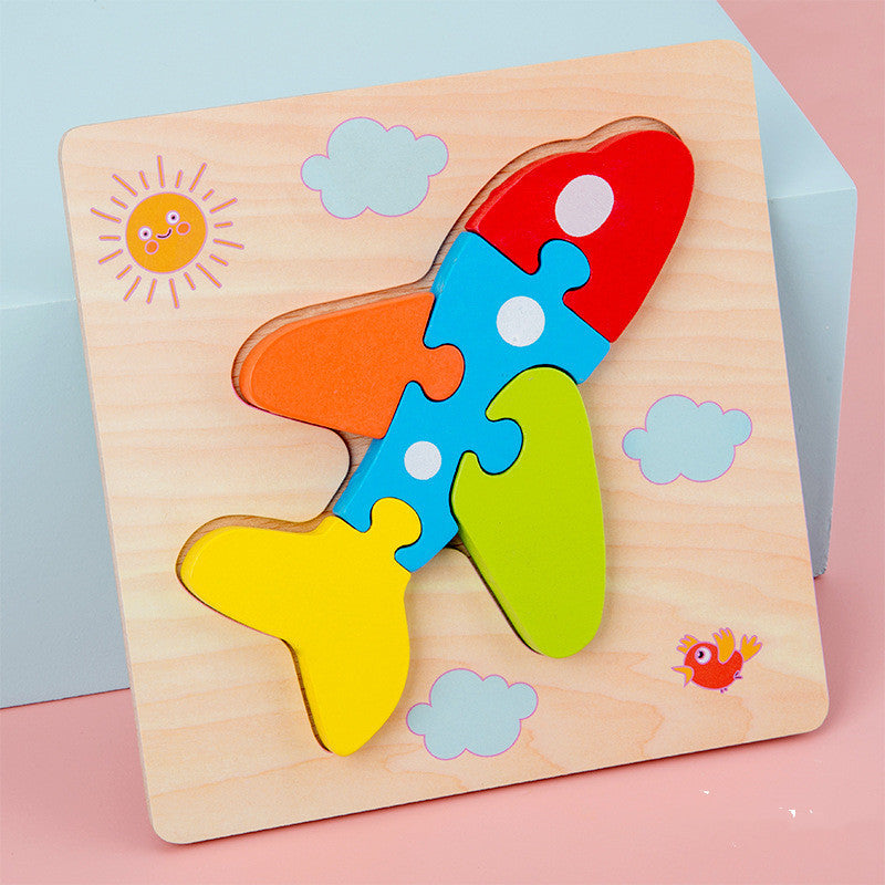 Baby Toys Wooden 3d Puzzle Tangram Shapes Learning Cartoon