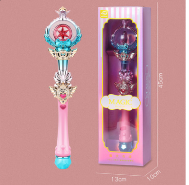 Luminous Toys Electric Lights Music Girl Children's Hand Hold Starry Sky Magic Wand Scepter Plastic Princess Queen Play Role Toy