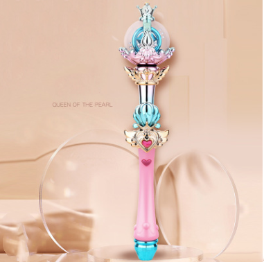 Luminous Toys Electric Lights Music Girl Children's Hand Hold Starry Sky Magic Wand Scepter Plastic Princess Queen Play Role Toy