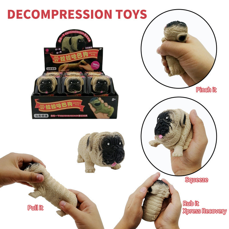 Children'S Lala Dog Creative Novelty Decompression Toys Pinch Pig Pug Toys