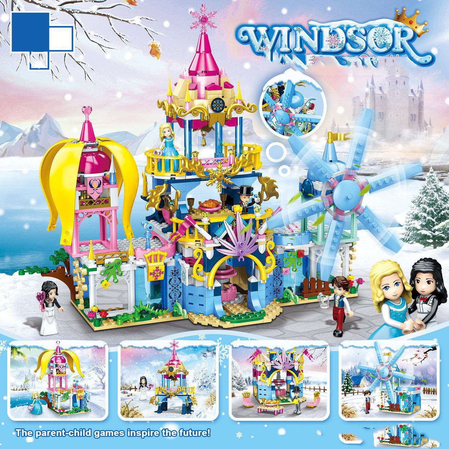 Aisha Frozen Castle Romance Assembled Children'S Toy Gift