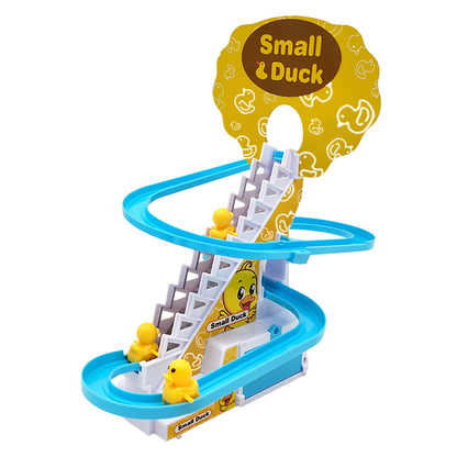 Little Duck Climbing Stairs Toy  Little Penguin Automatic Ladder Light