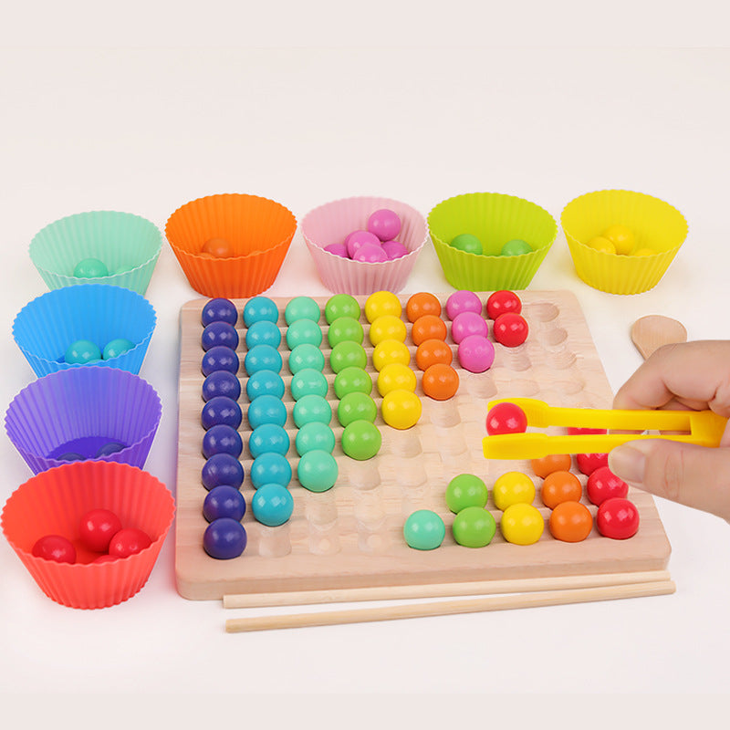 Wooden Beads Toys, Xiaoxiaole, Two In One, Attention Training