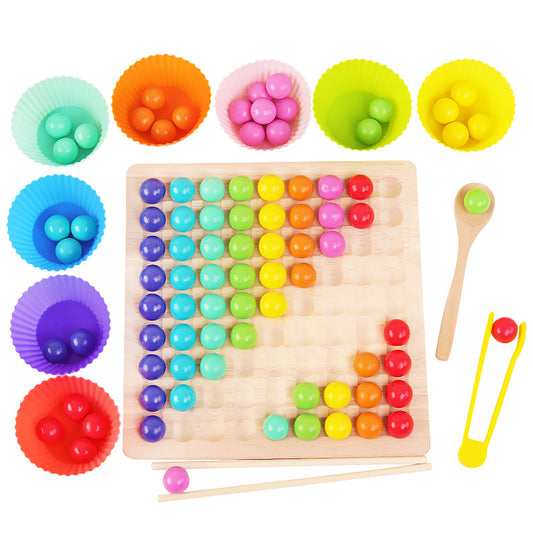 Wooden Beads Toys, Xiaoxiaole, Two In One, Attention Training