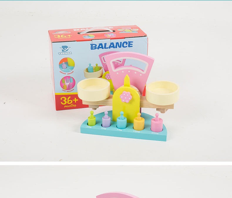 Children'S Wooden Balance Scales Science Experiment Teaching Aids